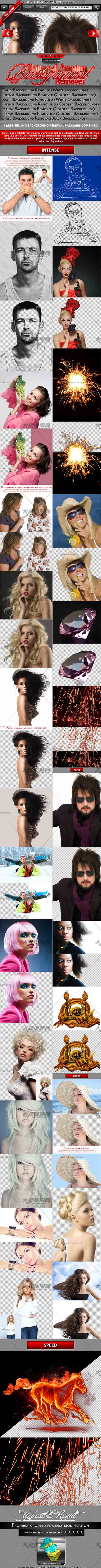 Background Removal Charles Brown's Universal Pack,PS动作－快速抠图(七套全集版)